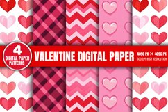 Valentine Digital Paper Bundle PNG Product Image 6