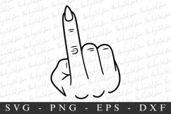 Middle Finger| SVG Cut files | Cricut Product Image 1