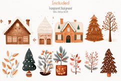 Cozy Christmas Watercolor 53 Cliparts Collection Product Image 5