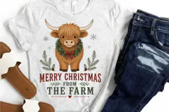 Merry Christmas From The Farm PNG Sublimation Design - Cute Product Image 3