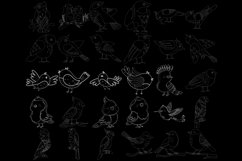 Birds Outlines Set 2 Procreate Brush Stamps, 30 Bird Product Image 5