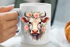 Beautiful Christmas Cow Clipart, Christmas Cow Clipart Product Image 5