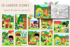Garden clipart, patterns, backgrounds, designs for kids Product Image 5
