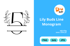 Lily Buds Line Monogram Product Image 1