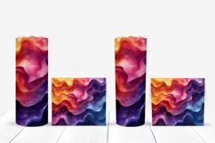 Liquid Waves Tumbler Designs, Colorful Tumbler Sublimation Product Image 5