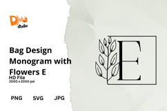 Bag Design Monogram with Flowers Product Image 1