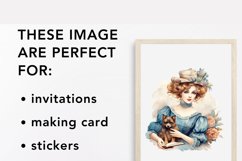 victorian woman clipart, victorian sublimation Product Image 6