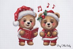 Christmas Teddy Bear Sublimation Clipart PNG Product Image 1