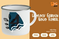 Hemlock Garden Boho Floral Monogram Product Image 1