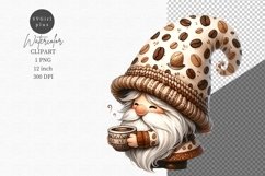 Gnome clipart, Coffee clipart, Gnome sublimation Product Image 1