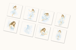Air Fairy Watercolor Clipart, 24 PNG Product Image 3