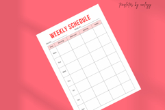 Minimal Weekly Schedule | Simple Weekly Planner Template Product Image 5