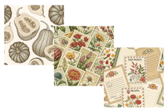 Heirloom Harvest Table Digital Paper, Seamless Pattern Product Image 5