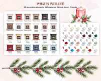 Christmas Socks DIY Clipart Set Portrait Creator Product Image 5
