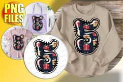 5 Doodle Letter Style Print Merry Winter Character! Product Image 1
