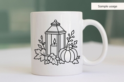 Hand Drawn Fall Candle With Autumn Leaves SVG Product Image 5