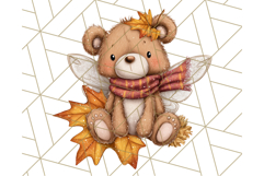 Fall Fairy Animal Clipart PNG, Woodland Creatures With Wings Product Image 5