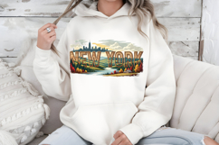 New York State PNG, Vintage NYC Skyline Sublimation Design Product Image 5