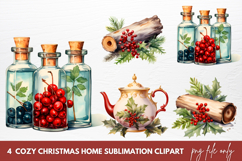 Cozy Christmas Home Clipart Sublimation Product Image 1