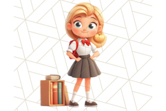 Cute Teacher Girls Clipart, School PNG, Teacher Sublimation Product Image 5
