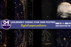 GoldenSky Zodiac Star Sign Posters Bundle PNG Product Image 6