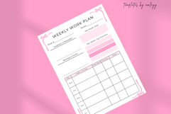 Coquette Weekly Work Plan Template Pink Aesthetic Planner Product Image 5