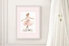 Watercolor Ballerina Baby Print Wall Art Product Image 5