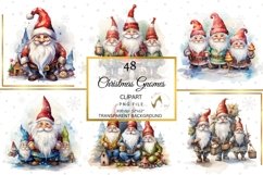 Christmas Gnomes Clipart, 48 high quality images Product Image 9