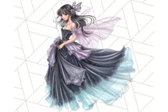 Gothic Fairy & Potion Clipart, Dark Fantasy PNG Printable Product Image 5