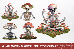 Halloween Magical Skeleton Clipart Product Image 1