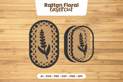 Rattan Floral Lasercut - Rattan Wall Art Lasercut Product Image 6
