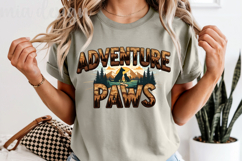 Adventure Paws PNG, Vintage Dog &amp; Cat Hiking Sublimation Product Image 6