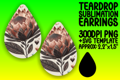 Elegant Teardrop Earrings Design Art , 3D Flower Product Image 1