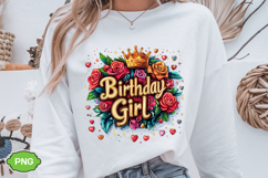 Birthday Girl PNG Floral Birthday PNG Product Image 5