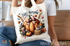 Cozy Autumn PNG, Rustic Scarecrow Pumpkin Fall Sublimation Product Image 5
