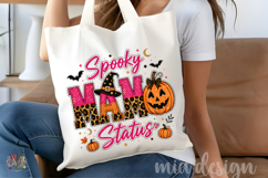 Spooky Mama Status PNG, Pink Glitter Halloween Sublimation Product Image 4