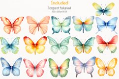 butterfly animals Watercolor 64 Cliparts Collection Product Image 5