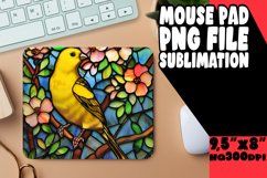 Stained Glass Bird Design Mouse Pad for PNG Product Image 1