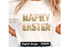 Happy Easter Png - Christian Digital Sublimation Designs Product Image 1