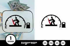Man Fuel Gauge Indicator SVG Product Image 1