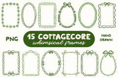 15 Coquette Spring Frames PNG Bundle Product Image 1