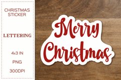 Christmas Sticker | Retro PNG | Printable Sticker Product Image 1