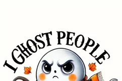 I Ghost People All Year Round PNG, Cute Halloween, Pumpkin Product Image 2