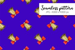 Christmas bells watercolor digital paper Product Image 1
