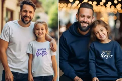 My father is my hero Papa svg, best dad ever svg, I love you Product Image 2