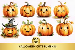 halloween cute pumpkin PNG, Pumpkin Halloween Bundle Product Image 1
