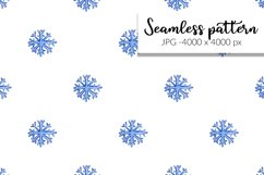 Snowflakes pattern | Watercolor Christmas pattern Product Image 1