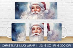 Christmas Santa Klaus Mug Wrap|Christmas Sublimation Design Product Image 1