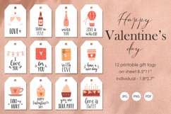 Cute Valentines gift tags and handwritten phrases. PNG, EPS Product Image 1