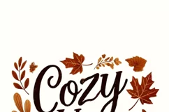 Cozy Up in Retro Fall Vibes, Sublimation PNG for Shirt Desig Product Image 2